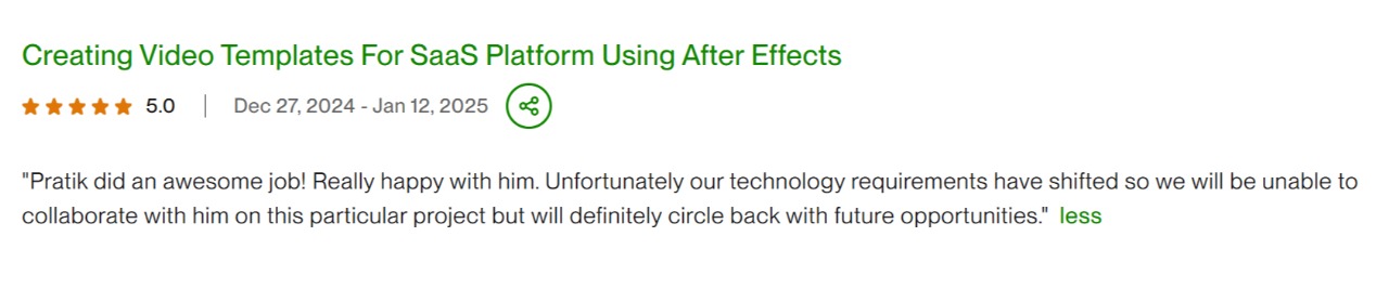 Testimonial from Client 1