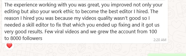 Testimonial from Client 3